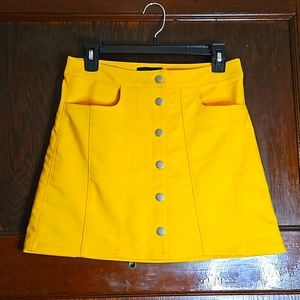 EUC Express Yellow A-Line Skirt - Size 6